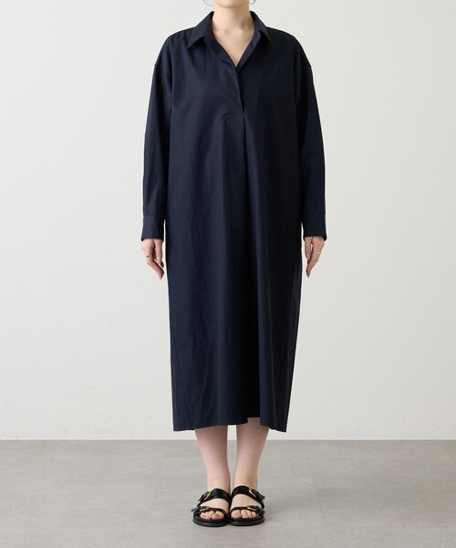 russet(ラシット)の「シャツドレス(ワンピース・レディース・アイボリー/ネイビー・FREE)」の9枚目の写真