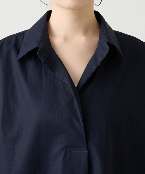 russet(ラシット)の「シャツドレス(ワンピース・レディース・アイボリー/ネイビー・FREE)」の12枚目の写真