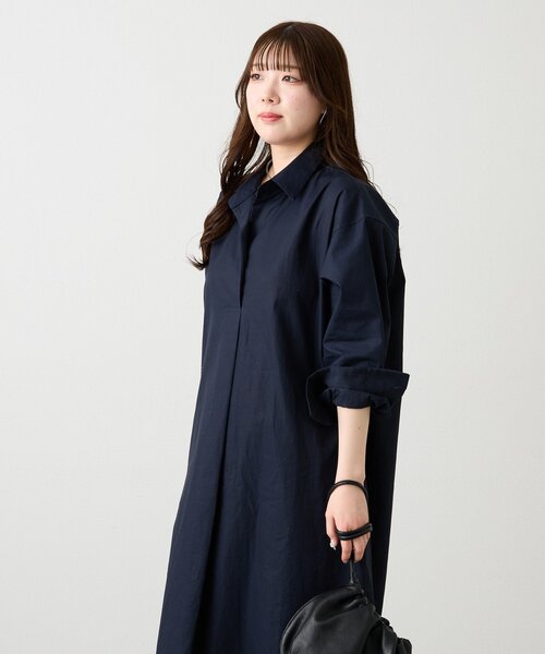 russet(ラシット)の「シャツドレス(ワンピース・レディース・アイボリー/ネイビー・FREE)」の21枚目の写真