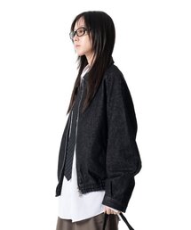 IUGAMAKARAS（イウガマカラス）の「Needlework Denim Raglan Jacket (Black)（デニムジャケット）」