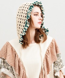 チャイハネ（チャイハネ）の「【チャイハネ】パフワバブーシュカ風耳付きニットキャップ（ニットキャップ/ビーニー）」