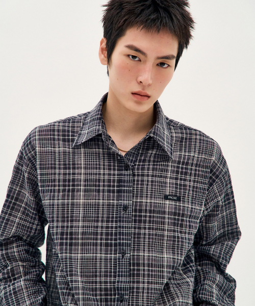 PROCESS(プロセス)の「Tatan Urban Check Shirt - Black(シャツ/ブラウス・メンズ・ブラック・FREE)」の1枚目の写真