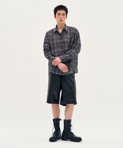 PROCESS(プロセス)の「Tatan Urban Check Shirt - Black(シャツ/ブラウス・メンズ・ブラック・FREE)」の3枚目の写真