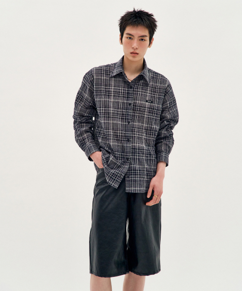 PROCESS(プロセス)の「Tatan Urban Check Shirt - Black(シャツ/ブラウス・メンズ・ブラック・FREE)」の4枚目の写真