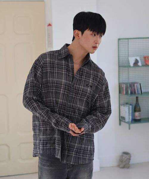 PROCESS(プロセス)の「Tatan Urban Check Shirt - Black(シャツ/ブラウス・メンズ・ブラック・FREE)」の13枚目の写真