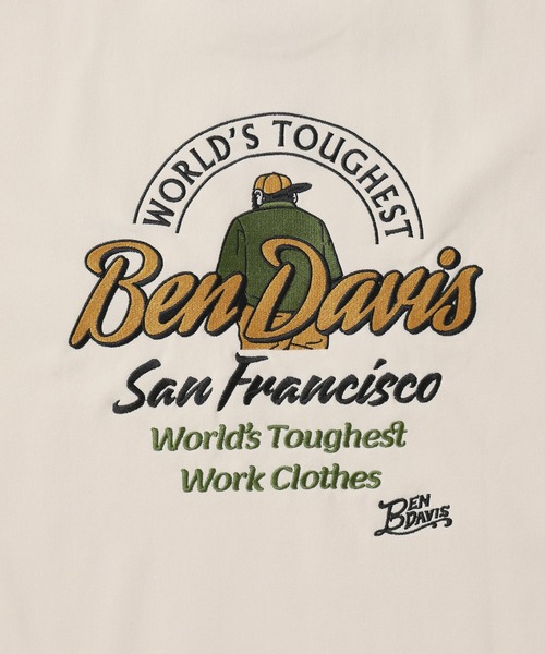 BEN DAVIS（ベンデイビス）の「【BENDAVIS別注】ダンボールエンブロイダリクルーネック（スウェット・メンズ・ライトグレー/スミクロ/ホワイト系その他2・M/L/LL）」の13枚目の写真