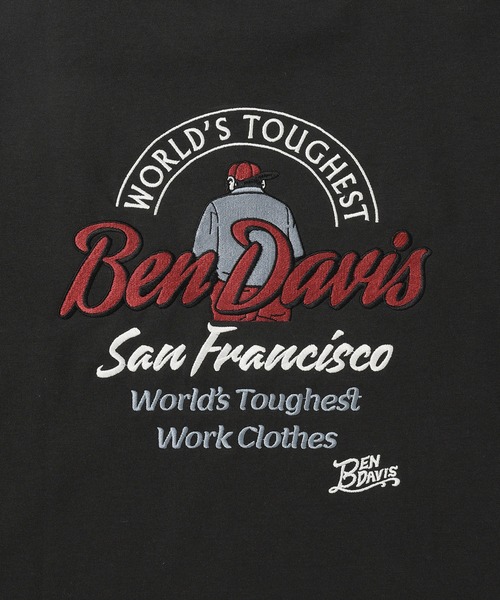BEN DAVIS（ベンデイビス）の「【BENDAVIS別注】ダンボールエンブロイダリクルーネック（スウェット・メンズ・ライトグレー/スミクロ/ホワイト系その他2・M/L/LL）」の15枚目の写真