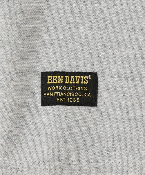 BEN DAVIS（ベンデイビス）の「【BENDAVIS別注】ダンボールエンブロイダリクルーネック（スウェット・メンズ・ライトグレー/スミクロ/ホワイト系その他2・M/L/LL）」の19枚目の写真