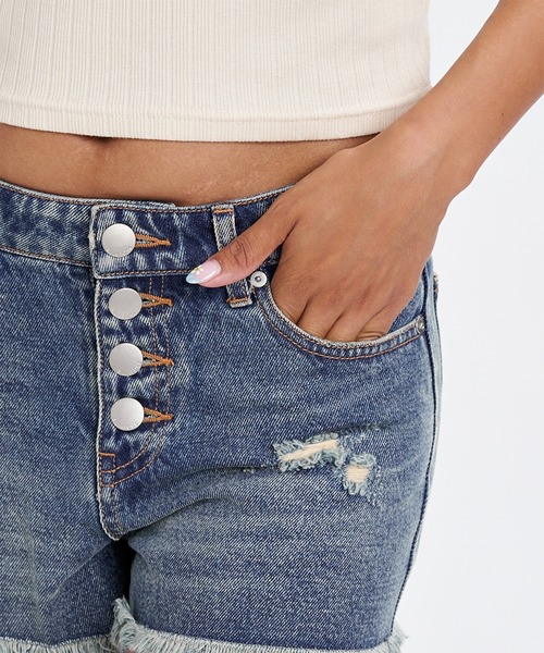 BILLABONG(ビラボン)の「BILLABONG/ビラボン レディース ショートパンツ CRUSH SHORTS DENIM BG013613(その他パンツ・レディース・インディゴブルー/ライトブルー/ブルー・L/M)」の12枚目の写真