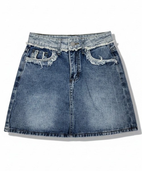 NANEA(ナネア)の「デニムミニスカート インパン付き(デニムスカート・レディース・ブルー・SMALL/MEDIUM)」の2枚目の写真