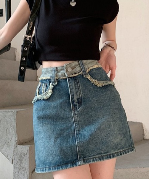 NANEA(ナネア)の「デニムミニスカート インパン付き(デニムスカート・レディース・ブルー・SMALL/MEDIUM)」の15枚目の写真