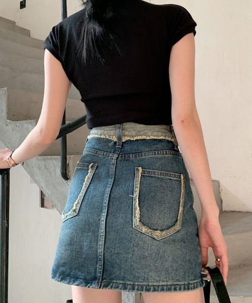 NANEA(ナネア)の「デニムミニスカート インパン付き(デニムスカート・レディース・ブルー・SMALL/MEDIUM)」の16枚目の写真