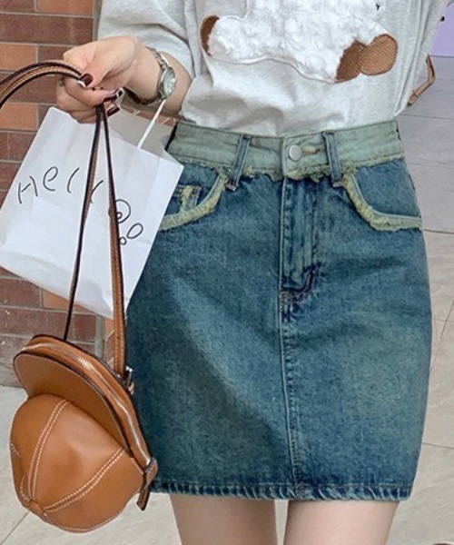 NANEA(ナネア)の「デニムミニスカート インパン付き(デニムスカート・レディース・ブルー・SMALL/MEDIUM)」の18枚目の写真