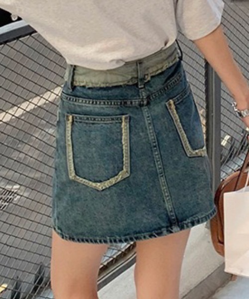 NANEA(ナネア)の「デニムミニスカート インパン付き(デニムスカート・レディース・ブルー・SMALL/MEDIUM)」の21枚目の写真