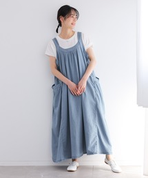 n'OrLABEL | 『たっぷりフレアデニムジャンスカ』(ジャンパースカート)