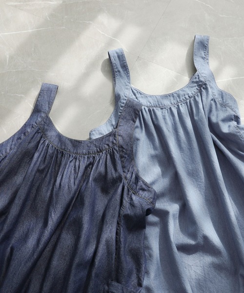 n'OrLABEL（ノアールレーベル）の「『たっぷりフレアデニムジャンスカ』（ジャンパースカート・レディース・ブルー・FREE）」の12枚目の写真