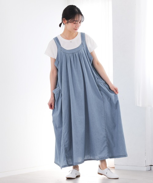 n'OrLABEL（ノアールレーベル）の「『たっぷりフレアデニムジャンスカ』（ジャンパースカート・レディース・ブルー・FREE）」の15枚目の写真