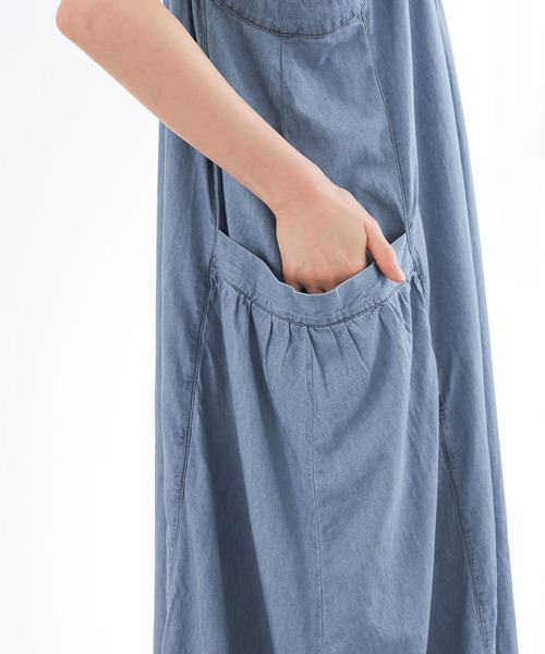 n'OrLABEL（ノアールレーベル）の「『たっぷりフレアデニムジャンスカ』（ジャンパースカート・レディース・ブルー・FREE）」の18枚目の写真