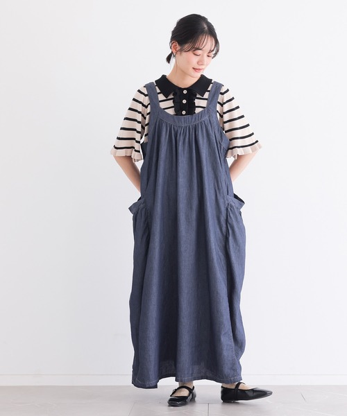 n'OrLABEL（ノアールレーベル）の「『たっぷりフレアデニムジャンスカ』（ジャンパースカート・レディース・ブルー・FREE）」の20枚目の写真