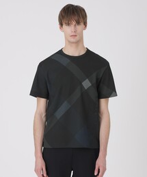 BLACK LABEL CRESTBRIDGE（ブラックレーベル・クレストブリッジ）の「【BLACK lab.】バイアスクレストブリッジチェックTシャツ（Tシャツ/カットソー）」