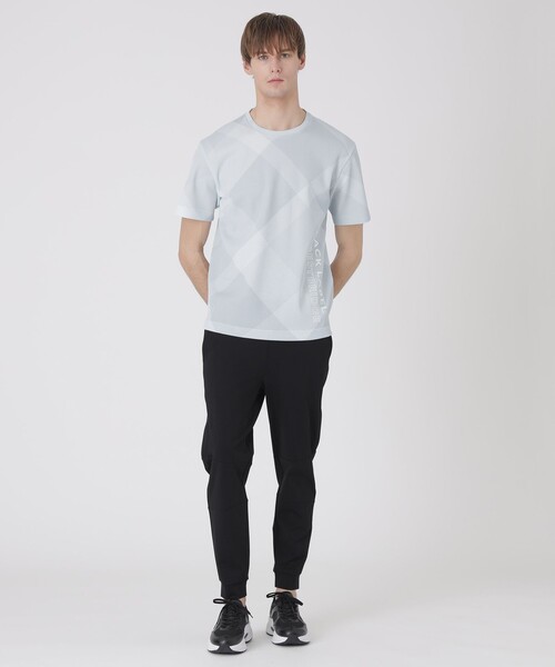 BLACK LABEL CRESTBRIDGE（ブラックレーベル・クレストブリッジ）の「【BLACK lab.】バイアスクレストブリッジチェックTシャツ（Tシャツ/カットソー・メンズ・ブルー系その他2/ホワイト系その他/ブラック・L/M/XL）」の13枚目の写真