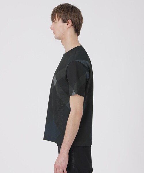 BLACK LABEL CRESTBRIDGE（ブラックレーベル・クレストブリッジ）の「【BLACK lab.】バイアスクレストブリッジチェックTシャツ（Tシャツ/カットソー・メンズ・ブルー系その他2/ホワイト系その他/ブラック・L/M/XL）」の4枚目の写真