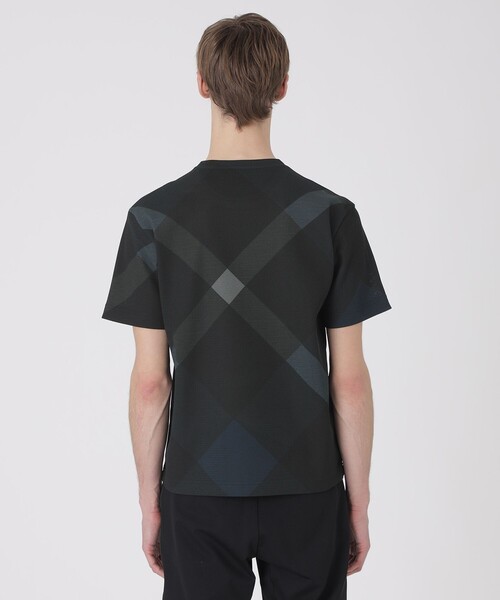 BLACK LABEL CRESTBRIDGE（ブラックレーベル・クレストブリッジ）の「【BLACK lab.】バイアスクレストブリッジチェックTシャツ（Tシャツ/カットソー・メンズ・ブルー系その他2/ホワイト系その他/ブラック・L/M/XL）」の5枚目の写真