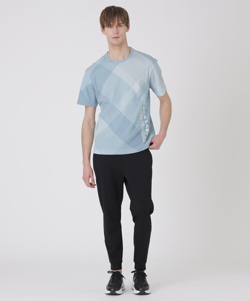 BLACK LABEL CRESTBRIDGE（ブラックレーベル・クレストブリッジ）の「【BLACK lab.】バイアスクレストブリッジチェックTシャツ（Tシャツ/カットソー・メンズ・ブルー系その他2/ホワイト系その他/ブラック・L/M/XL）」の8枚目の写真