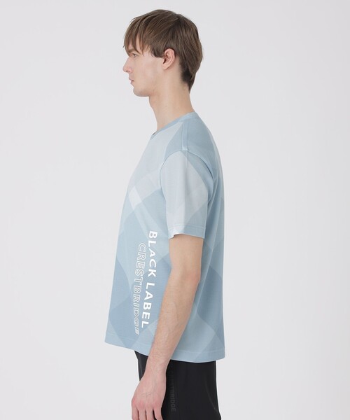 BLACK LABEL CRESTBRIDGE（ブラックレーベル・クレストブリッジ）の「【BLACK lab.】バイアスクレストブリッジチェックTシャツ（Tシャツ/カットソー・メンズ・ブルー系その他2/ホワイト系その他/ブラック・L/M/XL）」の9枚目の写真