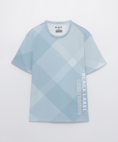 BLACK LABEL CRESTBRIDGE（ブラックレーベル・クレストブリッジ）の「【BLACK lab.】バイアスクレストブリッジチェックTシャツ（Tシャツ/カットソー・メンズ・ブルー系その他2/ホワイト系その他/ブラック・L/M/XL）」の12枚目の写真