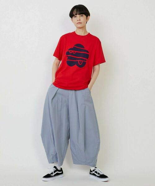 FRAPBOIS PARK（フラボアパーク）の「パークマークT（Tシャツ/カットソー・レディース・ライトブルー/ホワイト/レッド・1/2）」の17枚目の写真