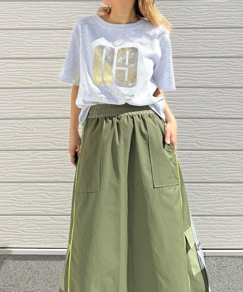 Q（キュー）の「ワッフル半袖Tシャツ（Tシャツ/カットソー・レディース・ピンク/ライトグレー・MEDIUM）」の15枚目の写真