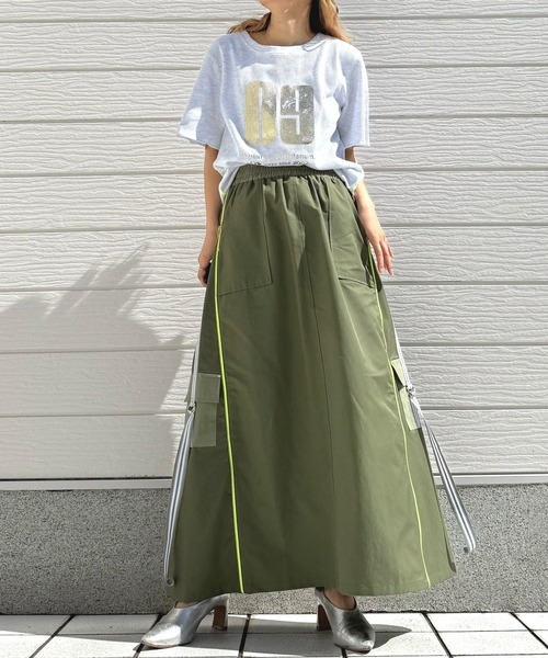 Q（キュー）の「ワッフル半袖Tシャツ（Tシャツ/カットソー・レディース・ピンク/ライトグレー・MEDIUM）」の19枚目の写真