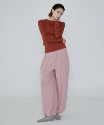 DEVIWEAR（デヴィウェア）の「女性ヨガウェア DEVI-DO1003-エッシュピンク ピラティス [DO] ベーシックバルーンハーレムパンツ（スウェットパンツ）」