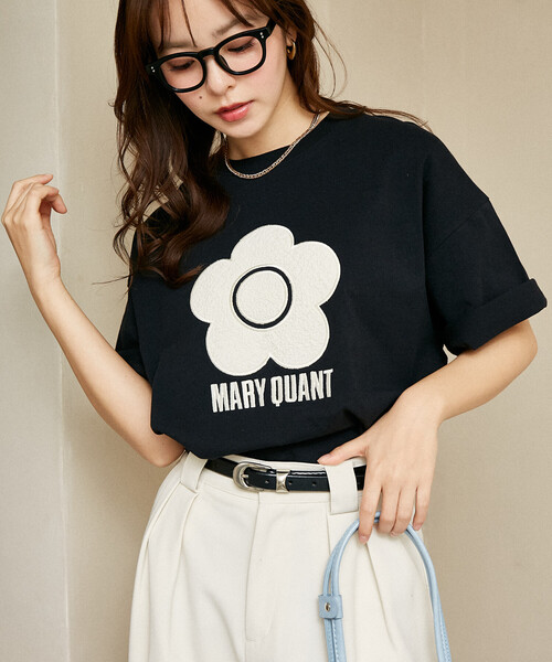 MARY QUANT（マリークワント）の「MARY QUANT × PUBLUX/マリークワント 異素材デイジーアートTシャツ　限定展開（Tシャツ/カットソー・レディース・ブラック/チャコールグレー/ライトグレー/オフホワイト・M/S）」の6枚目の写真