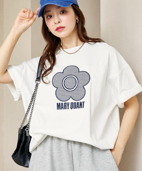 PUBLUX（パブリュクス）の「MARY QUANT × PUBLUX/マリークワント 異素材デイジーアートTシャツ　限定展開（Tシャツ/カットソー・レディース・ブラック/チャコールグレー/ライトグレー/オフホワイト・M/S）」の13枚目の写真