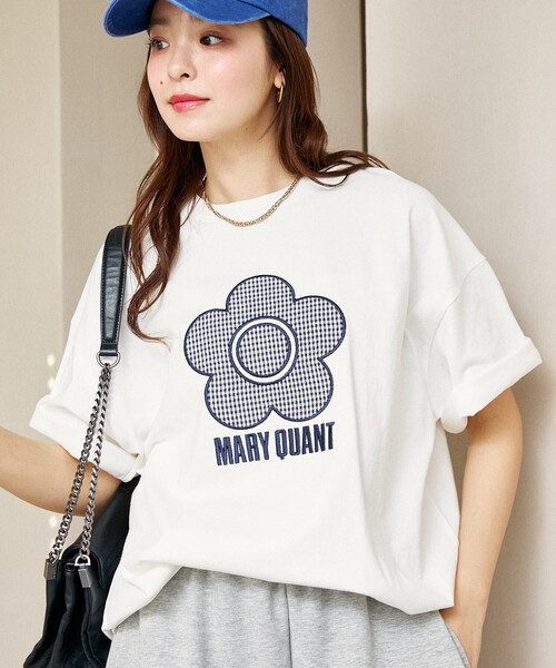 PUBLUX（パブリュクス）の「MARY QUANT × PUBLUX/マリークワント 異素材デイジーアートTシャツ　限定展開（Tシャツ/カットソー・レディース・ブラック/チャコールグレー/ライトグレー/オフホワイト・M/S）」の19枚目の写真