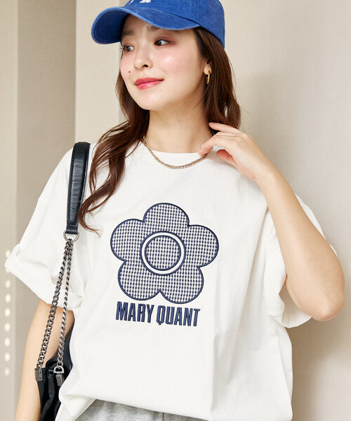 PUBLUX（パブリュクス）の「MARY QUANT × PUBLUX/マリークワント 異素材デイジーアートTシャツ　限定展開（Tシャツ/カットソー・レディース・ブラック/チャコールグレー/ライトグレー/オフホワイト・M/S）」の21枚目の写真