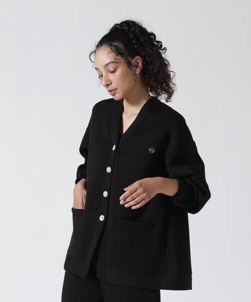 YENN(イエン)の「YENN(イエン)SPONDISH VOLUME CARDIGAN(カーディガン/ボレロ・レディース・ブラック/グレー・F)」の2枚目の写真