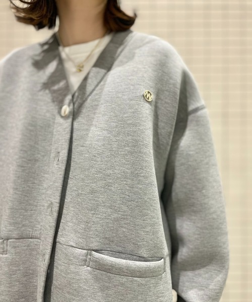 YENN（イエン）の「YENN（イエン）SPONDISH VOLUME CARDIGAN（カーディガン/ボレロ・レディース・ブラック/グレー・F）」の4枚目の写真