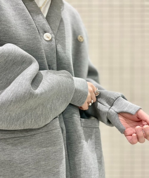 YENN（イエン）の「YENN（イエン）SPONDISH VOLUME CARDIGAN（カーディガン/ボレロ・レディース・ブラック/グレー・F）」の6枚目の写真