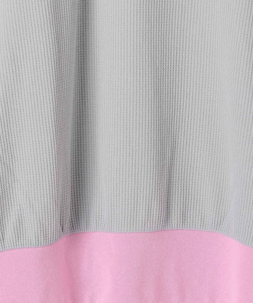 BAYFLOW（ベイフロー）の「配色ワッフルプルオーバー（Tシャツ/カットソー・レディース・ブラウン/オフホワイト/グレー/ネイビー・FREE）」の8枚目の写真