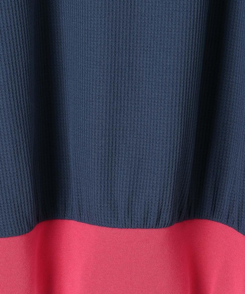 BAYFLOW（ベイフロー）の「配色ワッフルプルオーバー（Tシャツ/カットソー・レディース・ブラウン/オフホワイト/グレー/ネイビー・FREE）」の10枚目の写真