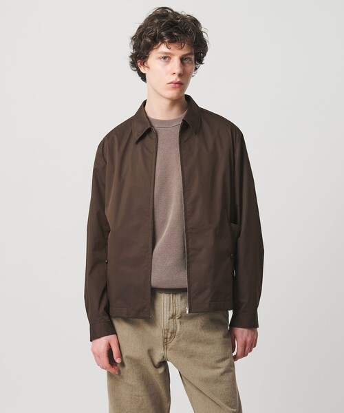 UNITED ARROWS（ユナイテッドアローズ）の「スムース タイプライター モダン ハリントン ブルゾン（ブルゾン・メンズ・ブラック/ダークブラウン・L/S/M/XL）」の2枚目の写真