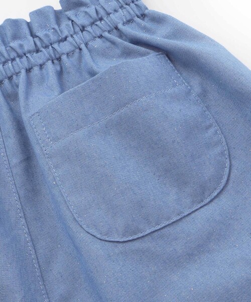 SLAP SLIP(スラップスリップ)の「ラメデニムビスチェ&ショートパンツセットアップ(90~130cm)(セットアップ・キッズ・ネイビー/ブルー・110cm/100cm/120cm/130cm/90cm)」の16枚目の写真