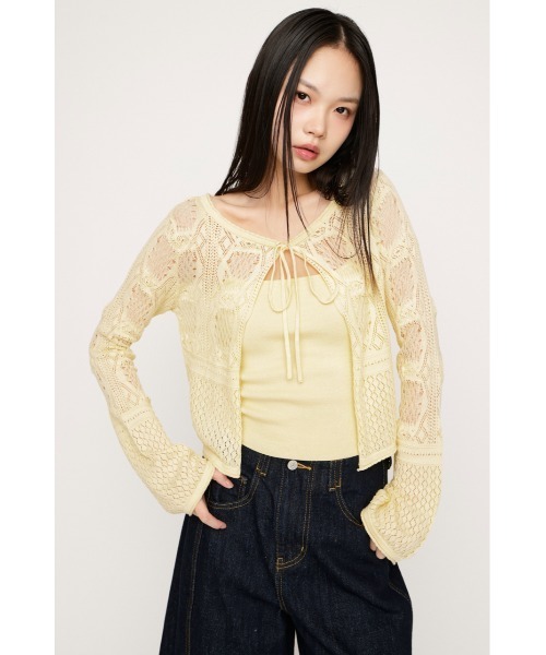 CROCHET TOUCH 2P CD クロシェタッチツーピーカーディガン 春服