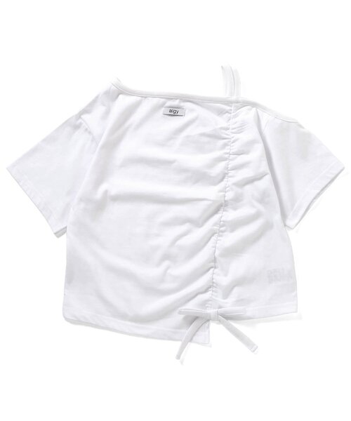 algy（アルジー）の「ギャザー半袖Tシャツ（Tシャツ/カットソー・キッズ・サックスブルー/ブラック/オフホワイト/グレー・150/140/130/160）」の16枚目の写真