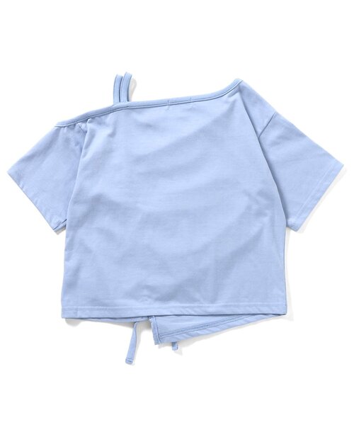 algy（アルジー）の「ギャザー半袖Tシャツ（Tシャツ/カットソー・キッズ・サックスブルー/ブラック/オフホワイト/グレー・150/140/130/160）」の8枚目の写真