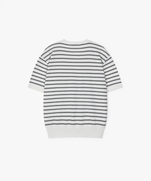 FLAWSROOM(フローズルーム)の「Stripe Henleyneck Cotton Knit IVORY(ニット/セーター・メンズ・その他・MEDIUM/LARGE)」の3枚目の写真