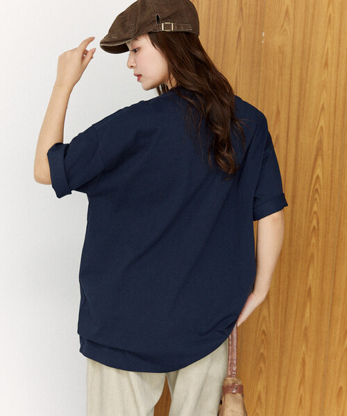 PUBLUX（パブリュクス）の「PUBLUX/パブリュクス ＜機能性素材＞SLOTH 刺繍 キャット Tシャツ　限定展開（Tシャツ/カットソー・レディース・ピンク/ホワイト/ネイビー/ブラック・MEDIUM/SMALL/LARGE）」の6枚目の写真